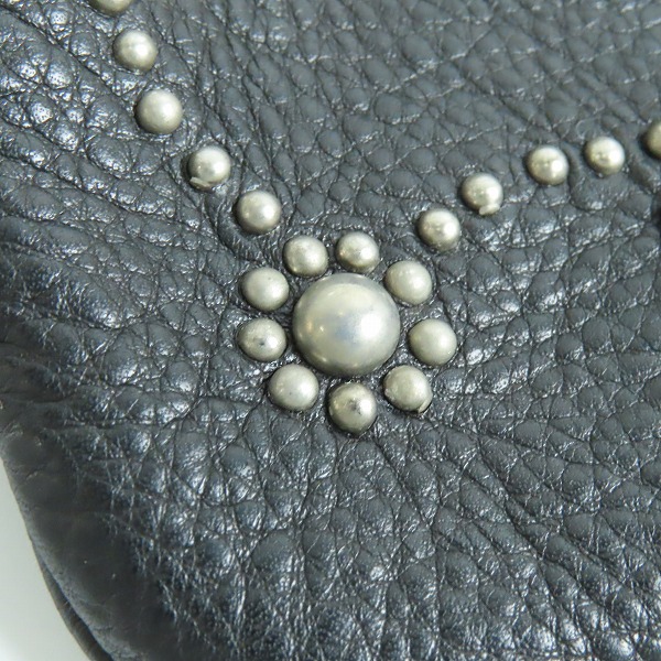 実際に弊社で買取させて頂いたHTC/エイチティーシー レザー ショルダー サコッシュ バック ブラックの画像 6枚目