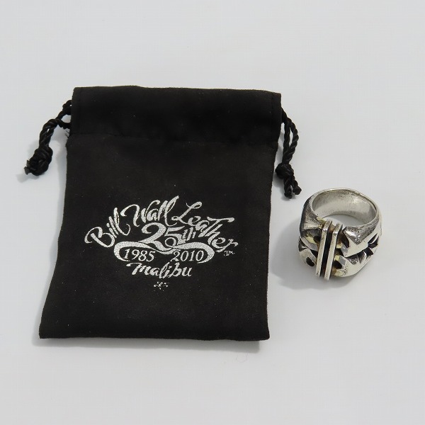 実際に弊社で買取させて頂いたBWL/Bill Wall Leather/ビルウォールレザー ダラー リング w/ゴールドサダー 24-26号の画像 9枚目