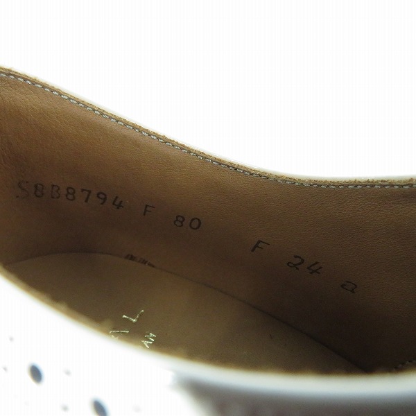 実際に弊社で買取させて頂いたREGAL/リーガル ウイングチップヒールパンプス F80F/24.0 ライトピンクの画像 5枚目