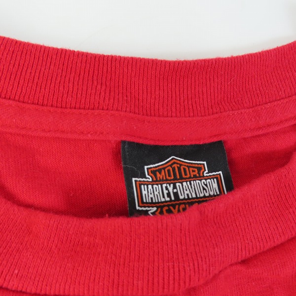 実際に弊社で買取させて頂いたHARLEY DAVIDSON/ハーレーダビッドソン プリント Tシャツ レッド/Mの画像 4枚目
