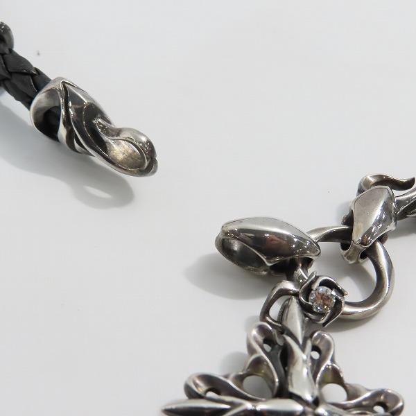 実際に弊社で買取させて頂いたGIGOR/ジゴロウ グリーククロスペンダント レザーネックレスの画像 6枚目