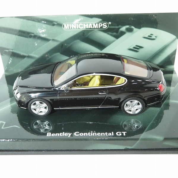 実際に弊社で買取させて頂いたMINICHAMPS/ミニチャンプス 1/43 ベントレー コンチネンタル GT 2003 ブラックの画像 1枚目