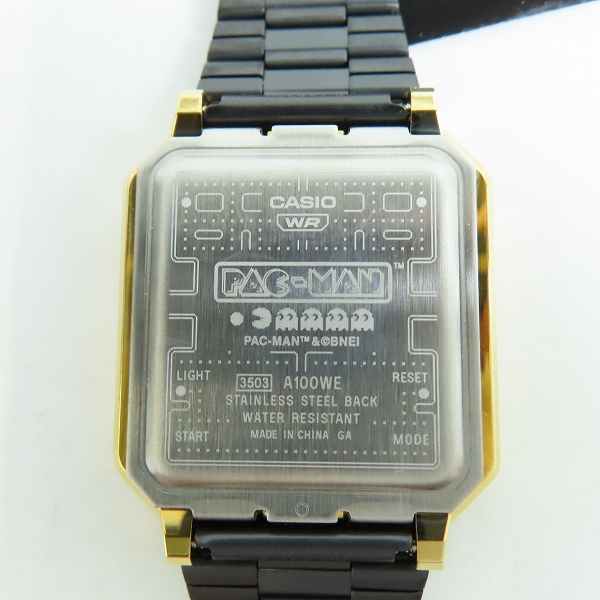 実際に弊社で買取させて頂いたCASIO/カシオ×PAC-MAN/パックマン コラボレーションモデル A100WEPC-1BJRの画像 4枚目