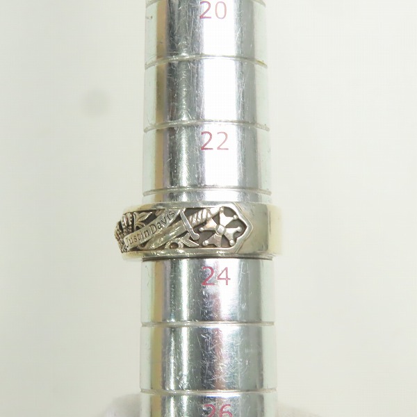 実際に弊社で買取させて頂いた【ギャラ付き】Justin Davis/ジャスティンデイビス HOLY SACRAMENT ホリーサクラメント シルバー リング SRJ202 23.5号の画像 5枚目