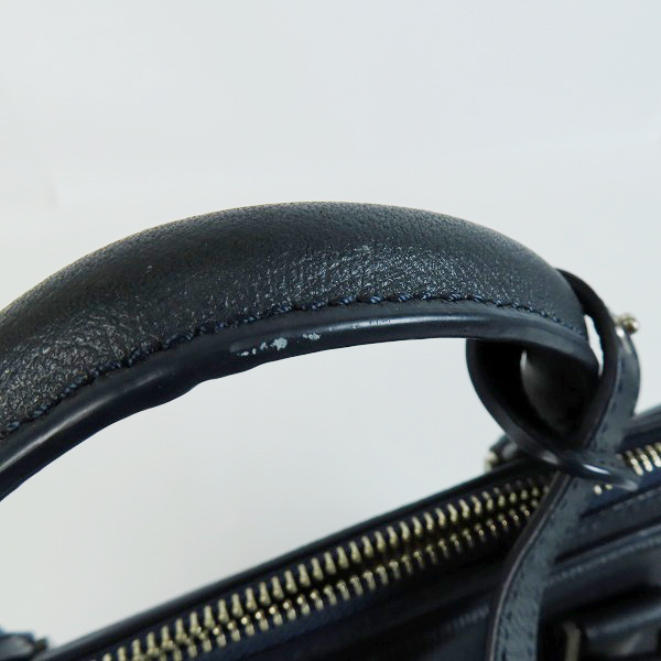 実際に弊社で買取させて頂いたYUKINO For UNITED ARROWS/ユキノ For ユナイテッドアローズ レザー ネイビー ビジネスバッグの画像 6枚目