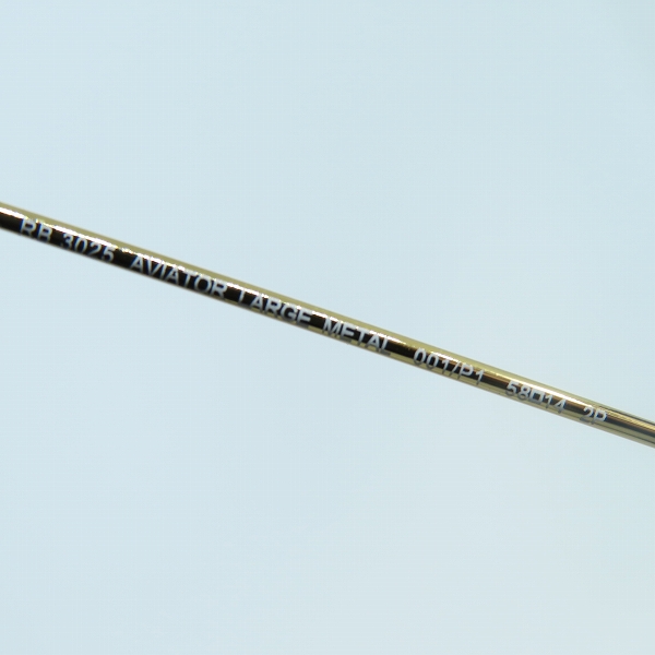 実際に弊社で買取させて頂いたRay-Ban/レイバン AVIATOR アビエーター/LARGE METAL ティアドロップ 偏光レンズ サングラス RB3025 001/P1の画像 5枚目