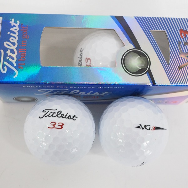 実際に弊社で買取させて頂いた【未使用】Titleist/タイトリスト PRO V1・VG3・TOUR SOFT ゴルフボール ホワイト 計15個/5スリーブの画像 3枚目