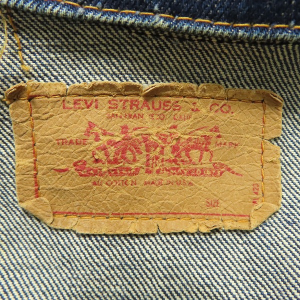 実際に弊社で買取させて頂いたLevi's/リーバイス ビッグE 刻印521 デニムジャケット/Gジャンの画像 2枚目
