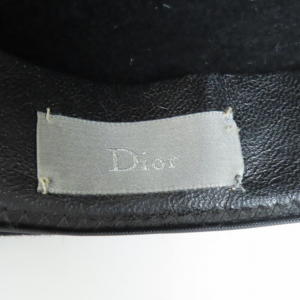 実際に弊社で買取させて頂いた【JPタグ】Dior Homme/ディオールオム 05AW GLAM期 中折れウールフェルトハット 5HH1095092/59の画像 6枚目