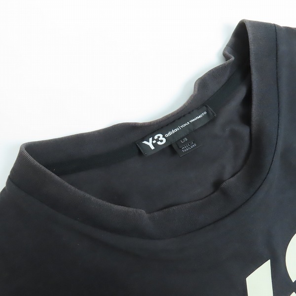 実際に弊社で買取させて頂いたY-3/ワイスリー 19AW Stacked Logo Short Sleeve Tee 半袖 ロゴ プリント Tシャツ FJ0409/Lの画像 6枚目