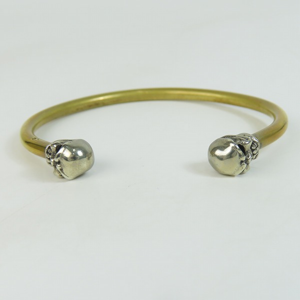 実際に弊社で買取させて頂いたTRAVIS WALKER/トラヴィスワーカー スカルヘッド ブラス バングルの画像 3枚目