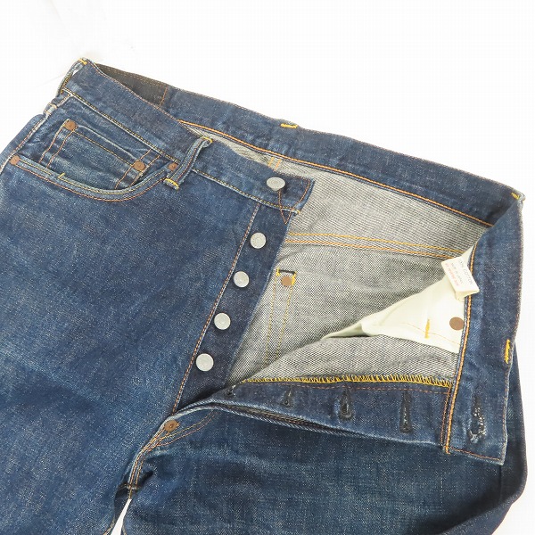 実際に弊社で買取させて頂いたEVISU/エヴィス No2 Lot.2000 カモメ プリント ボタンフライ デニムパンツ/33×35の画像 5枚目