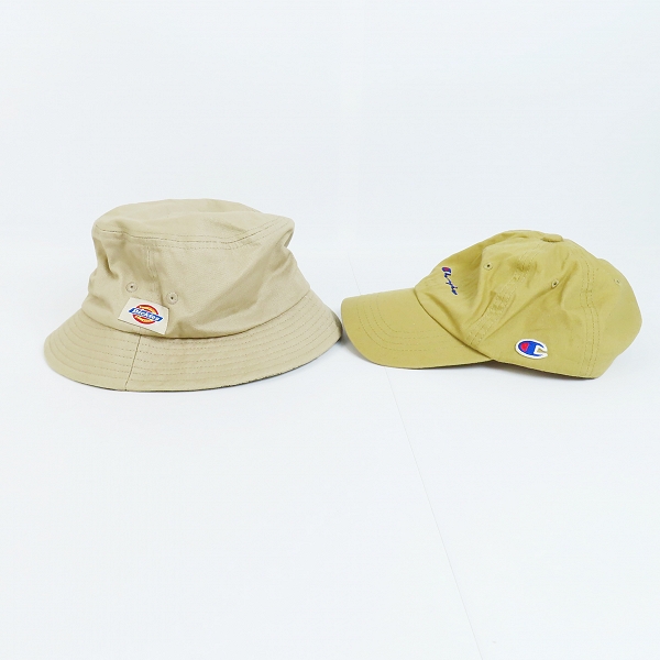 実際に弊社で買取させて頂いたChampion/チャンピオン Dickies/ディッキーズ バケットハット/キャップ 2点セットの画像 1枚目