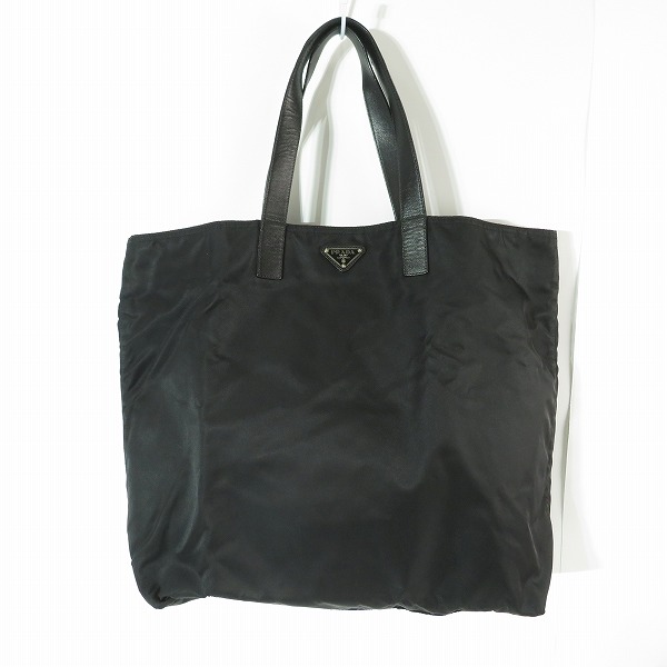実際に弊社で買取させて頂いたPRADA/プラダ 三角ロゴプレート レザーハンドル ナイロントートバッグ