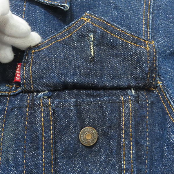 実際に弊社で買取させて頂いたLevi's/リーバイス ビッグE 刻印521 デニムジャケット/Gジャンの画像 5枚目