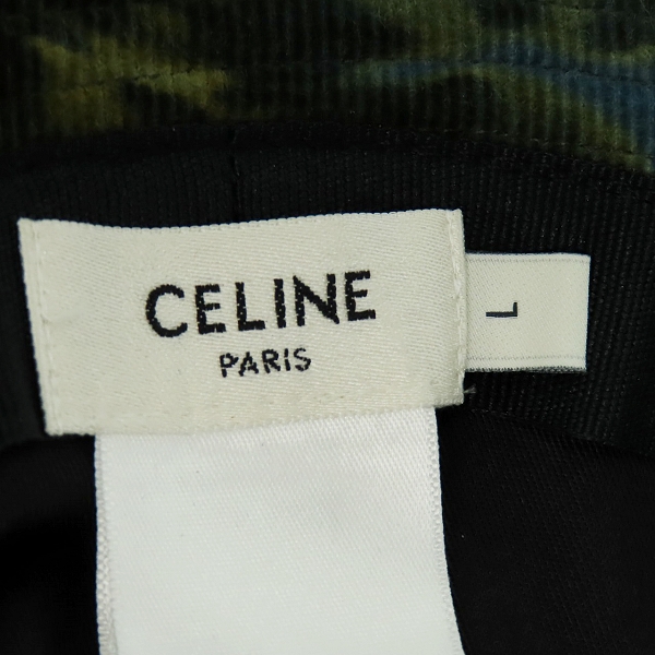 実際に弊社で買取させて頂いた【JPタグ】Celine/セリーヌ 22SS ロゴ コーデュロイ カモフラージュ柄 バケットハット/帽子 2AU5B214Q/Lの画像 5枚目