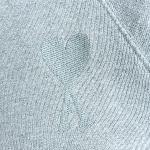 実際に弊社で買取させて頂いたAMI Alexandre Mattiussi/アミアレクサンドルマテュッシ ハートA刺繍 プルオーバーパーカー グレー/Mの画像 5枚目