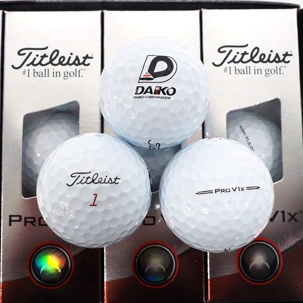 実際に弊社で買取させて頂いた【未使用/オウンネーム】Titleist/タイトリスト PRO V1x ゴルフボール ホワイト 1ダースの画像 1枚目