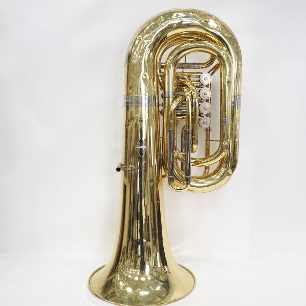 実際に弊社で買取させて頂いた★【使用感有り】YAMAHA/ヤマハ YBB-641II/2 チューバ 4ロータリー ゴールド ハードケース付の画像 2枚目