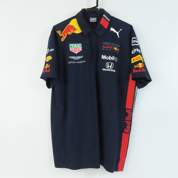 実際に弊社で買取させて頂いたPUMA/プーマ ASTON MARTIN RED BULL RACING レッドブル  レーシング チーム ポロシャツ 半袖 762516-01/L