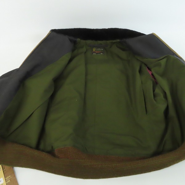 実際に弊社で買取させて頂いた【未使用】BUZZ RICKSON'S/バズリクソンズ AVIATION ASSOCIATES JUNGLE CLOTH G-1 フライトジャケット BR14935/44の画像 5枚目