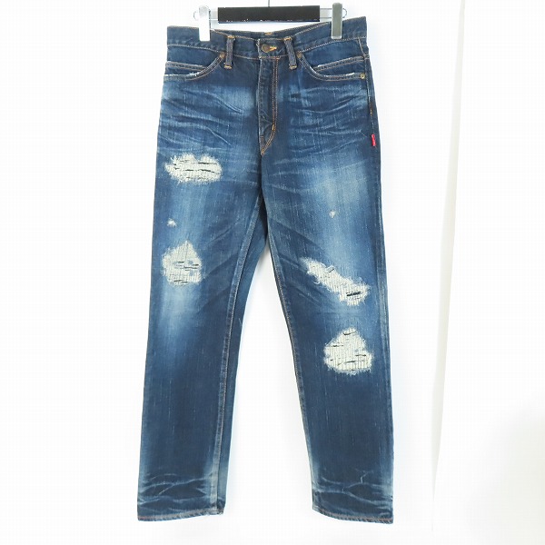 実際に弊社で買取させて頂いたWTAPS/ダブルタップス BLUES. SKINNY. TRASH 15AW クラッシュリペア加工デニムパンツ 152GWDT-PTM03/S