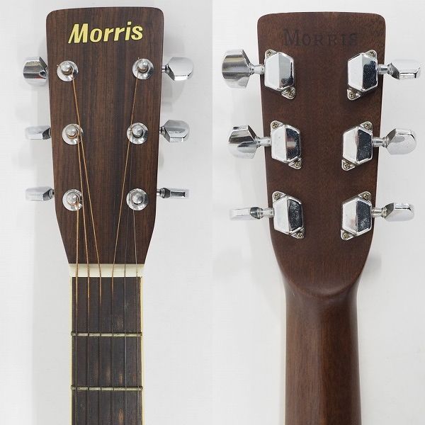 実際に弊社で買取させて頂いた★【難有り】Morris/モーリス W-25 アコースティックギター/アコギ 幌馬車ラベル 日本製 ハードケース付の画像 2枚目