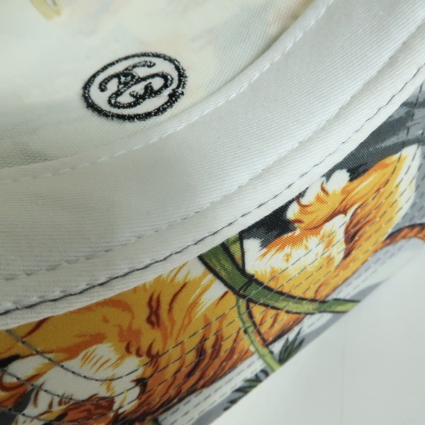 実際に弊社で買取させて頂いたstussy/ステューシー 総柄トラ/虎デザイン キャップ/帽子 O/Sの画像 7枚目