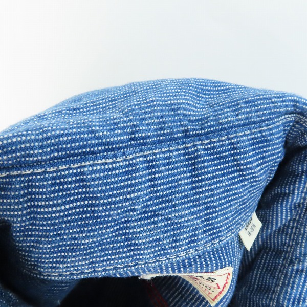 実際に弊社で買取させて頂いたSUGARCANE/シュガーケーン ワークシャツ ストライプ SC25120/Lの画像 6枚目