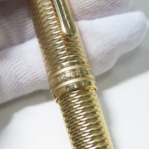 実際に弊社で買取させて頂いたMONT BLANC/モンブラン マイスターシュテュック ジオメトリー ソリテール ボールペン シャンパンゴールド の画像 5枚目