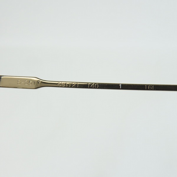 実際に弊社で買取させて頂いた999.9/フォーナインズ ハーフリム 眼鏡/メガネフレーム/アイウェア S-351Tの画像 5枚目