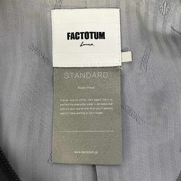 実際に弊社で買取させて頂いた FACTOTUM/ファクトタム ジップブルゾン 01020227/46の画像 2枚目