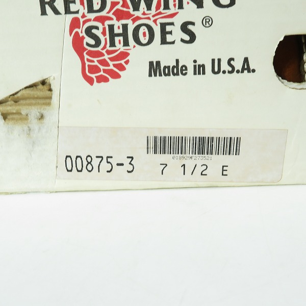 実際に弊社で買取させて頂いたRED WING/レッドウィング クラシックモックトゥ ブーツ 00875-3/7.5Eの画像 9枚目