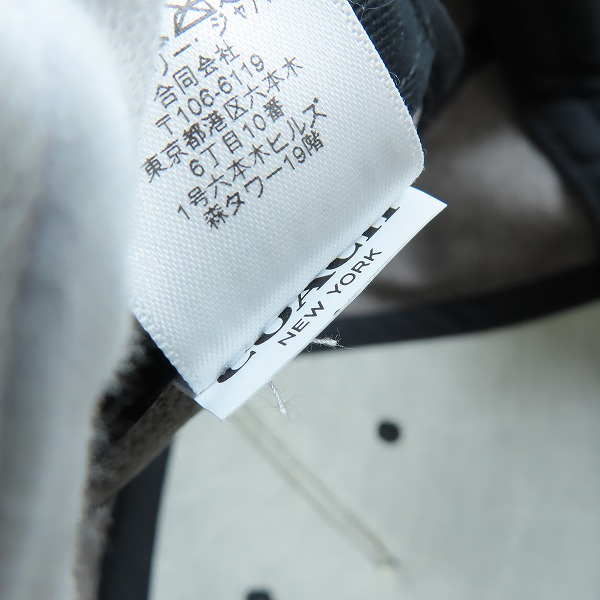 実際に弊社で買取させて頂いたCOACH/コーチ シグネチャー柄 ロゴワッペン キャップ 帽子 ブラック/グレーの画像 7枚目