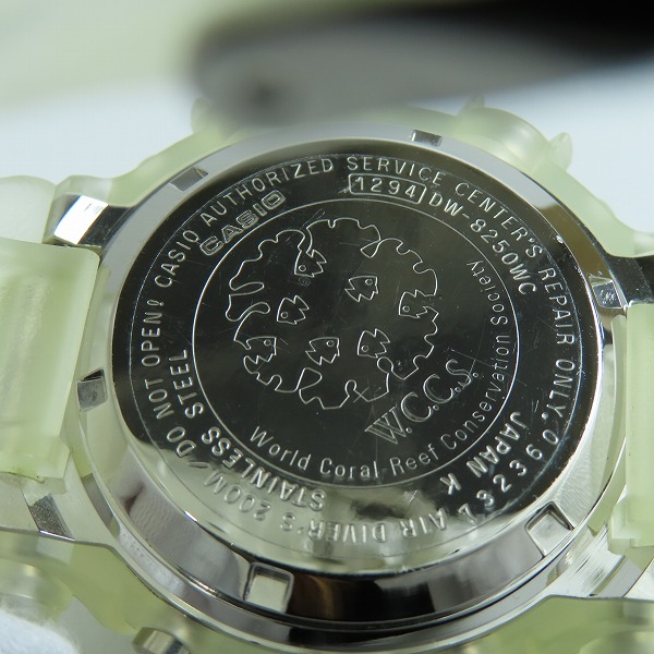 実際に弊社で買取させて頂いたG-SHOCK/Gショック W.C.C.S. サンゴ礁 FROGMAN/フロッグマン DW-8250WC-7BT【動作未確認】の画像 3枚目