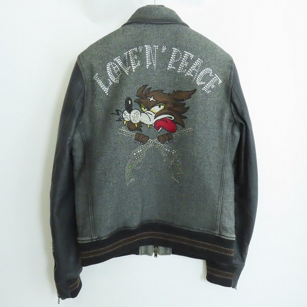 実際に弊社で買取させて頂いたRoar/ロアー 二丁拳銃/クロスガン レザー切り替え スタジャン 06FRB-10/2の画像 1枚目