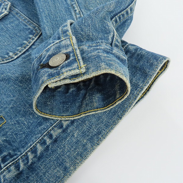 実際に弊社で買取させて頂いたLEVIS/リーバイス 71507XX/J02刻印/ビッグE デニムジャケット/Gジャン/38の画像 9枚目