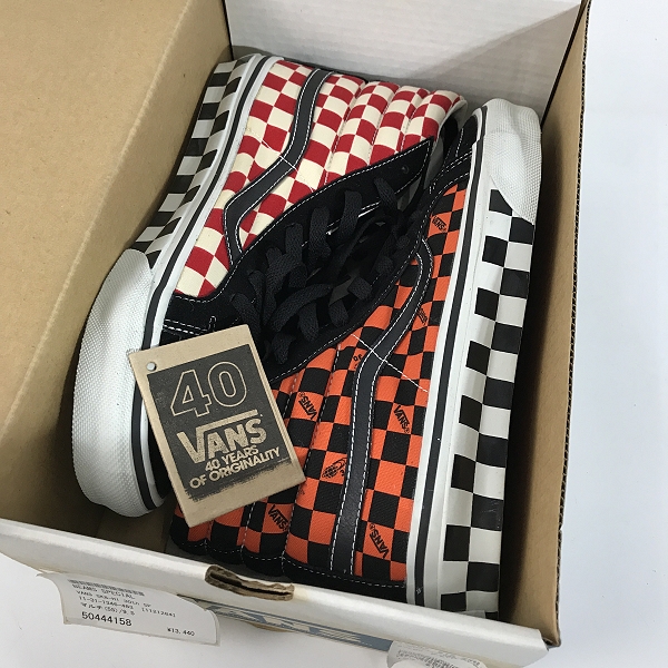 実際に弊社で買取させて頂いたVANS×BEAMS/バンズ×ビームス SK8-HI ハイカットスニーカー マルチカラー 30周年限定 V38-47BE/9.5の画像 7枚目