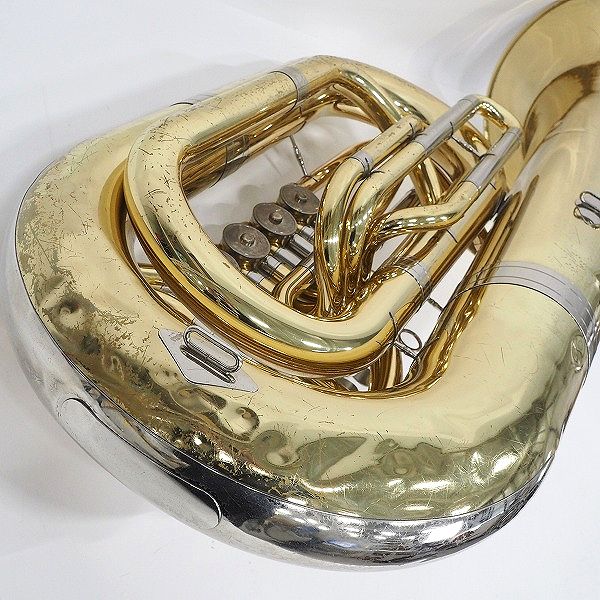 実際に弊社で買取させて頂いた★【使用感有り】YAMAHA/ヤマハ YBB-641II/2 チューバ 4ロータリー ゴールド ハードケース付の画像 6枚目