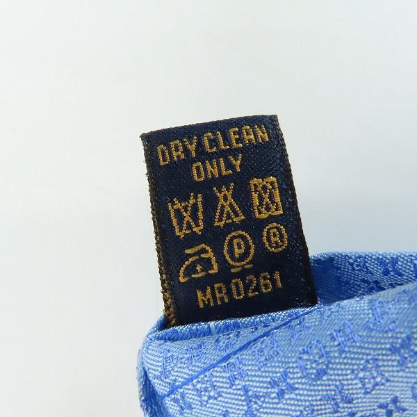 実際に弊社で買取させて頂いたLOUIS VUITTON/ルイ・ヴィトン モノグラム ネクタイ/シルク100％ ネクタイ ブルー MR0261 の画像 3枚目