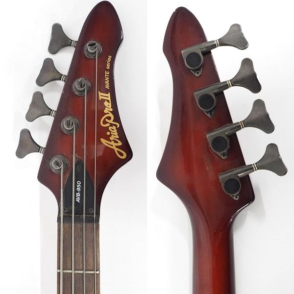 実際に弊社で買取させて頂いた★難有り】Aria Pro II/アリアプロ2 AVB-950 ダンカン製PU搭載 イコライザー切替スイッチ付 4弦エレキベース ケース付の画像 2枚目