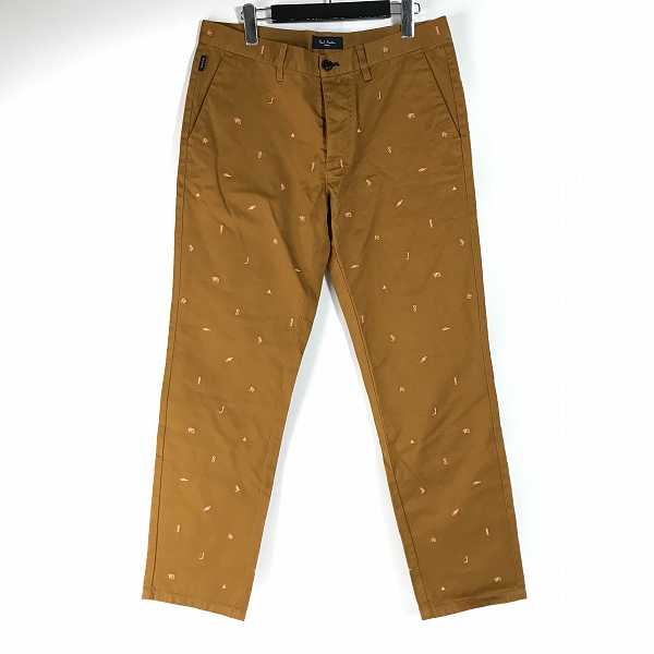 実際に弊社で買取させて頂いたPaul smith/ポールスミス 刺繍/総柄 チノパンツ/ワークパンツ PR-5Y-67391/L