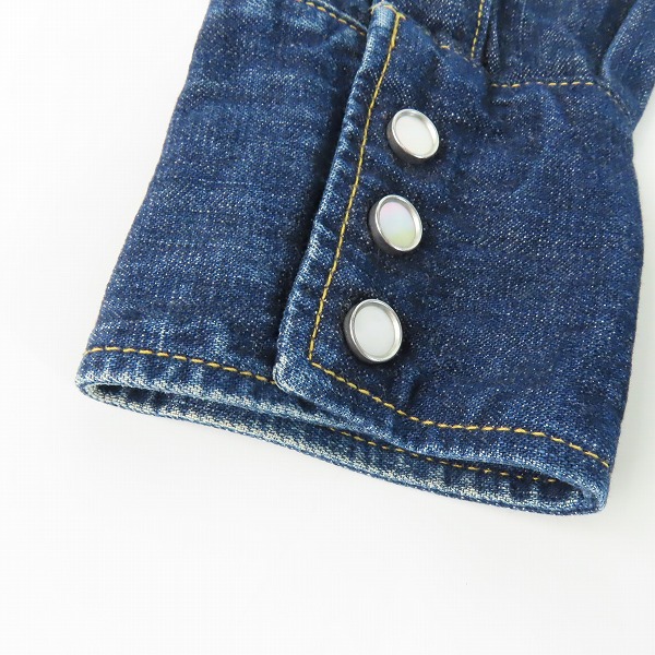 実際に弊社で買取させて頂いたTHE FLAT HEAD/フラットヘッド デニムウエスタンシャツ 7001/38の画像 6枚目