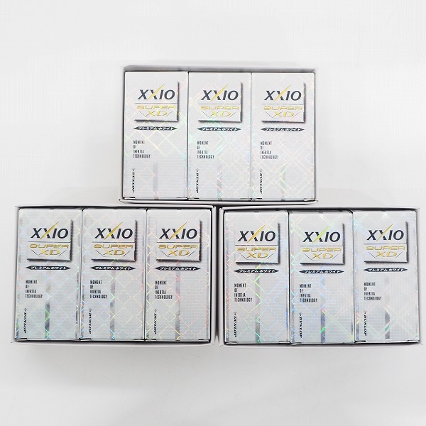 実際に弊社で買取させて頂いた【未使用/オウンネーム】DUNLOP/ダンロップ XXIO/ゼクシオ SUPER XD ゴルフボール プレミアムホワイト 18個