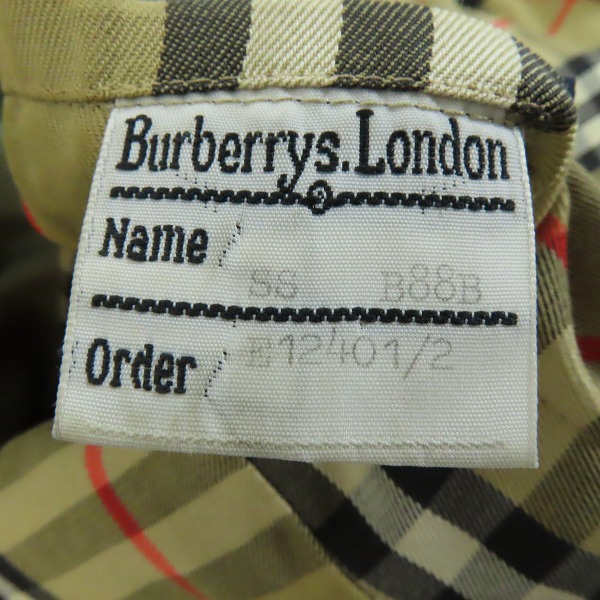 実際に弊社で買取させて頂いたBurberrys/バーバリーズ 裏地チェック柄ステンカラーコート の画像 4枚目