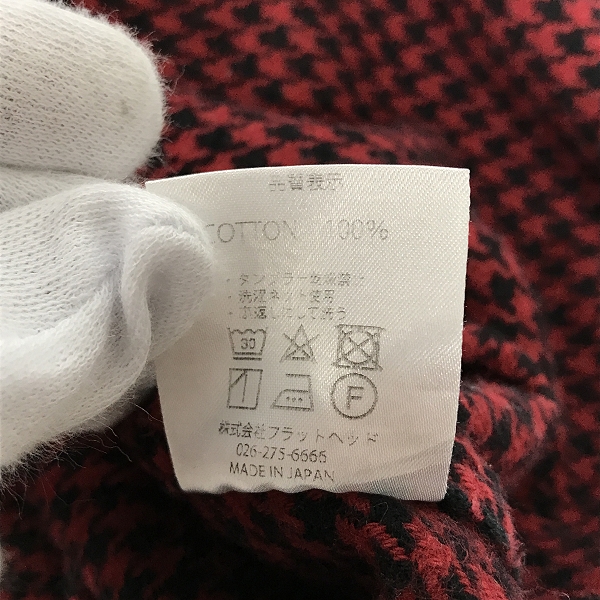 実際に弊社で買取させて頂いたTHE FLAT HEAD/フラットヘッド ネルシャツ 長袖 Lの画像 3枚目