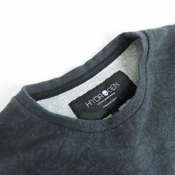 実際に弊社で買取させて頂いたHYDROGEN/ハイドロゲン ＃17 スカルプリント スウェットトレーナー Lの画像 7枚目