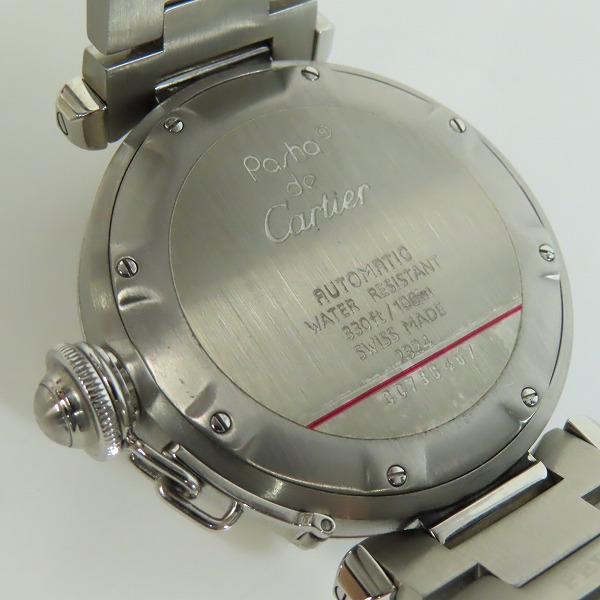 実際に弊社で買取させて頂いたCartier/カルティエ automatic  ブラック文字盤 腕時計 W31043M7 の画像 4枚目