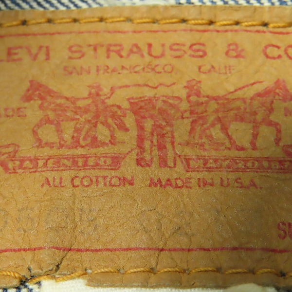 実際に弊社で買取させて頂いたLEVI'S/リーバイス 刻印529 USA製 デニムジャケットの画像 3枚目
