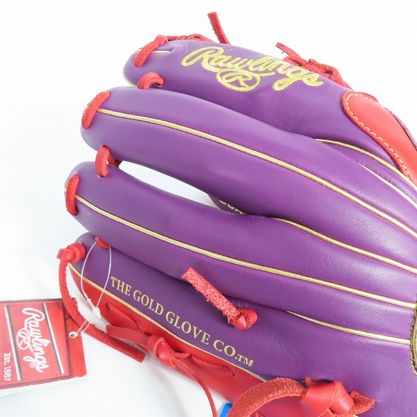 実際に弊社で買取させて頂いた【未使用】RAWLINGS/ローリングス ハイパーテックカラーシンク 軟式 内野手用 グローブ GR3HTCN62の画像 8枚目